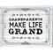 Grandparents Make Life Grand - Background by Color Me Happy 20" x 16" Canvas Wall Art